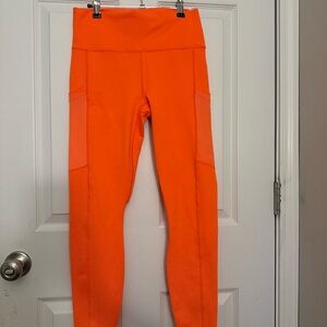 Fabletics PowerHold Vibrant Orange Leggings
